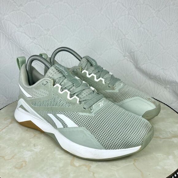 Reebok Nanoflex TR 2.0 Cross Trainer Sneakers 6.5 Sea Spray/White Athletic Shoes - Picture 2 of 12